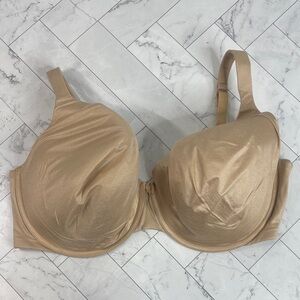 NWOT Cacique Lane Bryant Womans Bra Nude Full Coverage UNDERWIRE 44F